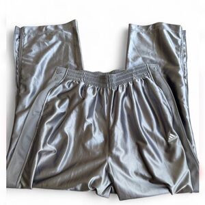 Vintage Adidas Dazzle Snap Track Pants Silver Gray Large Y2K 2002
